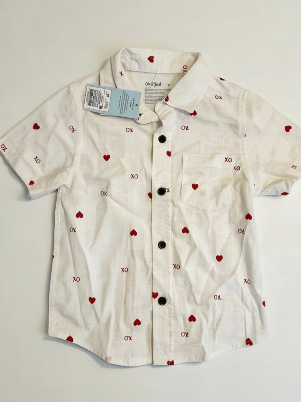 Cat & Jack Valentines Heart XO Shirt 3T NWT